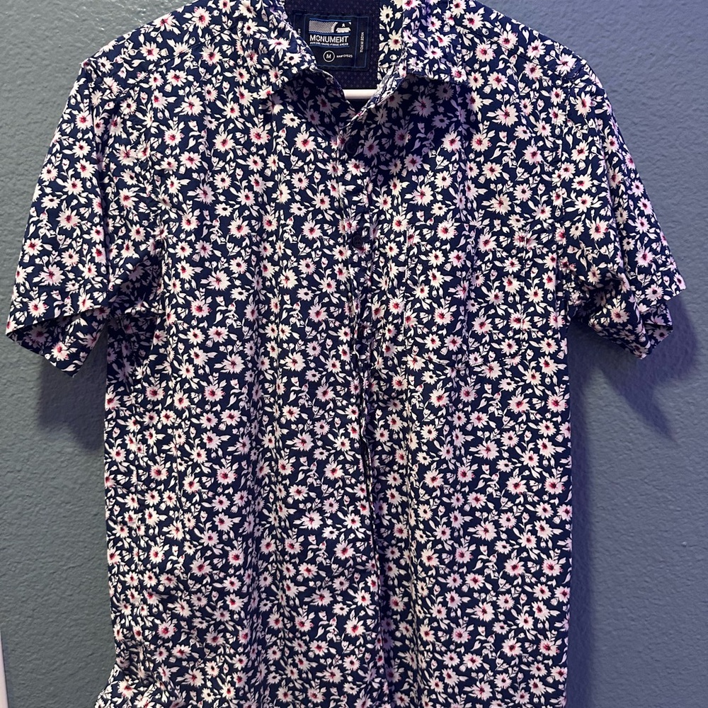 Navy Floral Men's Shirt by